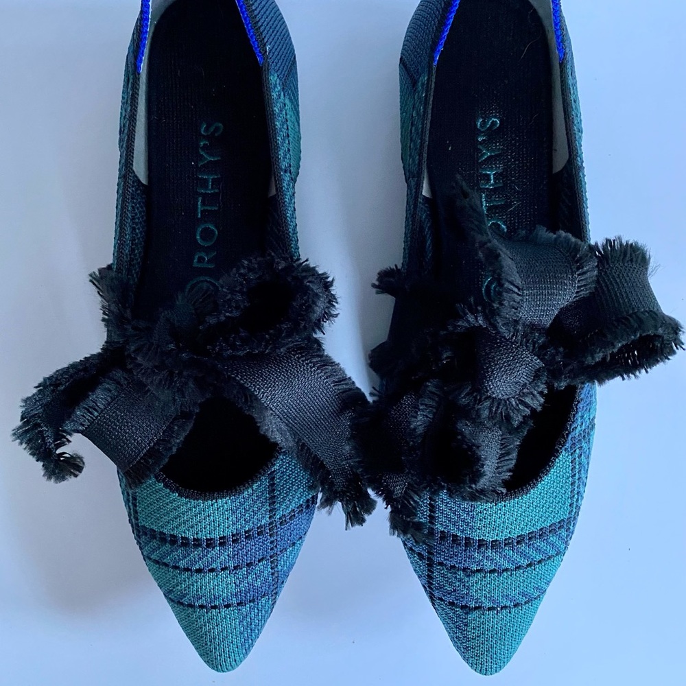 Rothy’s Pine Plaid Mary Janes